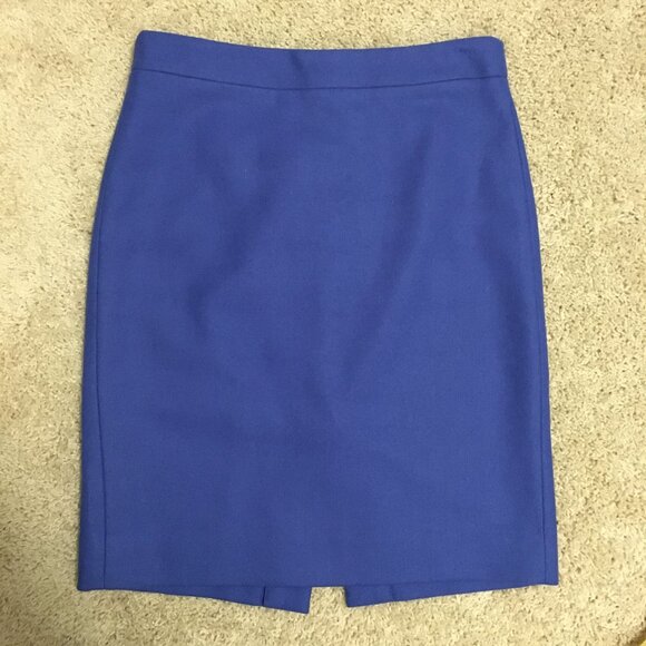 J. Crew Cobalt Blue Wool Pencil Skirt W28 - Picture 10 of 16
